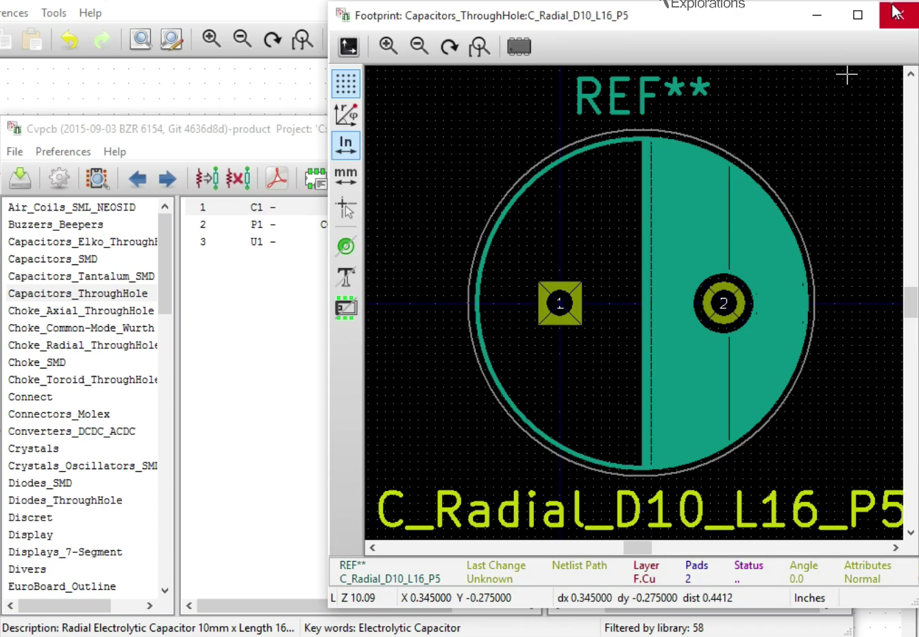 Add a capacitor to the schematic using Eeschema Kicad Like a Pro